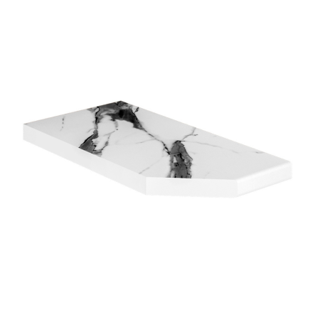 Столешница 0,3м (угол левый) Мрамор белый, 38мм Столешница 0,3м (угол левый) Мрамор белый, 38мм