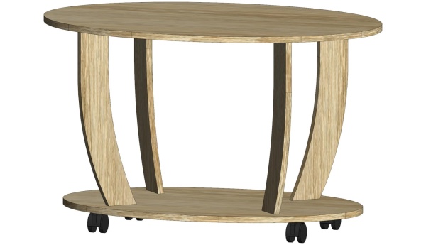 Стол журнальный овальный Дуб Сонома