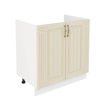 Шкаф нижний под мойку декор Лондон ШНМД 800 Белый/дуб крем