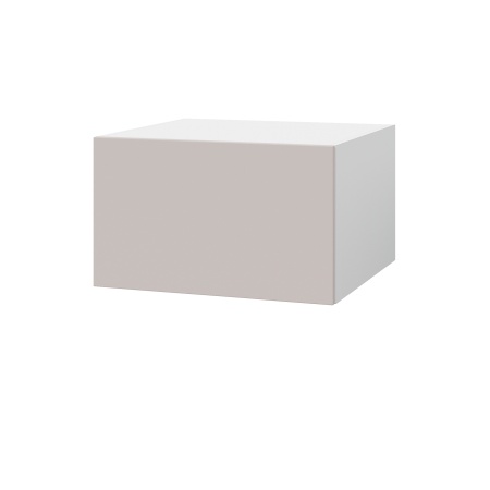 Шкаф верхний  антресоль ШВА 600 Корпус: ЛДСП белый 16мм; фасад: фрезеровка Оливия, МДФ сиена тауп 16 мм