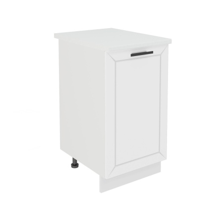 Шкаф нижний ШН 450 Корпус: ЛДСП белый 16мм; фасад: фрезеровка Кельн, МДФ софт даймонд 16мм