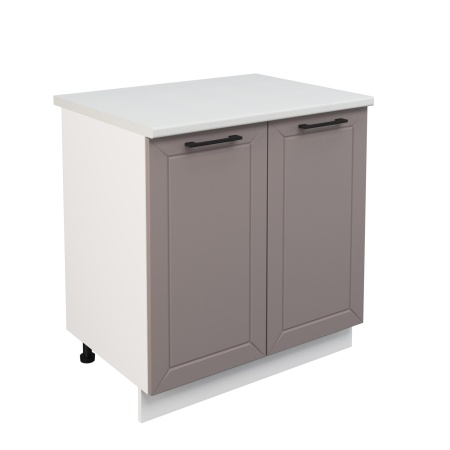 Шкаф нижний ШН 800 Корпус: ЛДСП белый 16мм; фасад: фрезеровка Кельн, МДФ софт тоффи 16мм