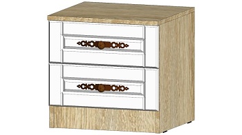 Тумба прикроватная Виктория Дуб Сонома / Белое дерево