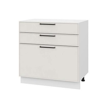 Шкаф нижний с ящиками ШН3Я 800 Либерти белый арт (МДФ 16мм МС София)