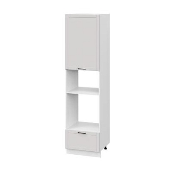 Пенал (премьер) ПДМ600Н-11Я Корпус: ЛДСП белый 16мм; фасад: фрезеровка Диада, МДФ лофт крем 16 мм