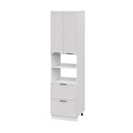 Пенал (премьер) ПД600Н-22Я Корпус: ЛДСП белый 16мм; фасад: фрезеровка Диада, МДФ лофт крем 16 мм