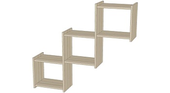 Полка Квадро Ясень Шимо светлый