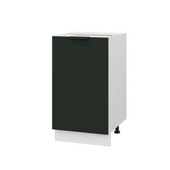Шкаф нижний ШН 450 Корпус: ЛДСП белый 16мм; фасад: фрезеровка Норд, МДФ софт пихтовый зеленый 16 мм