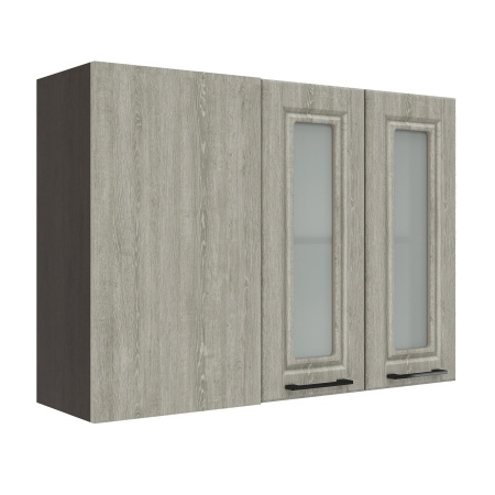 Шкаф верхний угловой со стеклом ШВУПС 1000 Корпус: ЛДСП венге 16мм; фасад: фрезеровка Барселона, МДФ седой клен 16мм Шкаф верхний угловой со стеклом ШВУПС 1000 Корпус: ЛДСП венге 16мм; фасад: фрезеровка Барселона, МДФ седой клен 16мм