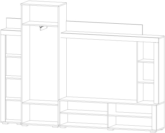 Гостиная Монако Ясень Шимо светлый / Венге