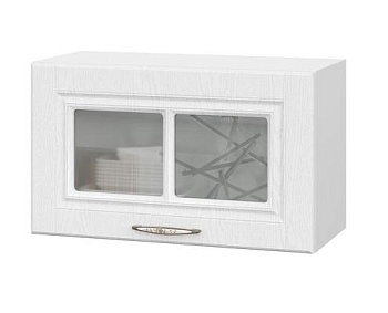 Шкаф верхний горизонтальный со стеклом ШВГС 600 Лондон дуб сканди (МДФ 16мм МС София)