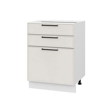 Шкаф нижний с ящиками ШН3Я 600 Либерти белый арт (МДФ 16мм МС София)