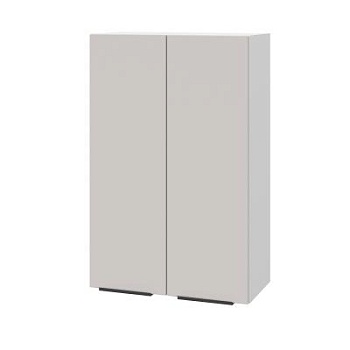 Шкаф верхний (премьер) ШВ 600Н Корпус: ЛДСП белый 16мм; фасад: фрезеровка Оливия, МДФ моно керамика 16 мм