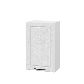 Шкаф верхний ШВ 450 Барселона белый массив (МДФ 16мм МС София)