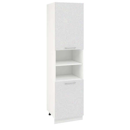 Пенал (премьер) ПД600Н-11 Корпус: ЛДСП белый 16мм; фасад: фрезеровка Олива, МДФ металлик белый 16мм Пенал (премьер) ПД600Н-11 Корпус: ЛДСП белый 16мм; фасад: фрезеровка Олива, МДФ металлик белый 16мм