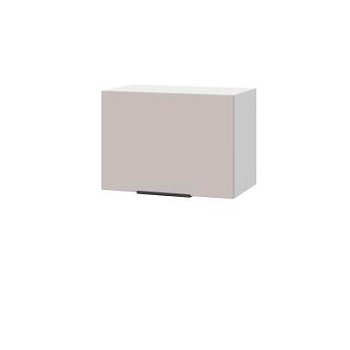 Шкаф верхний горизонтальный ШВГ 500 Корпус: ЛДСП белый 16мм; фасад: фрезеровка Оливия, МДФ сиена тауп 16 мм