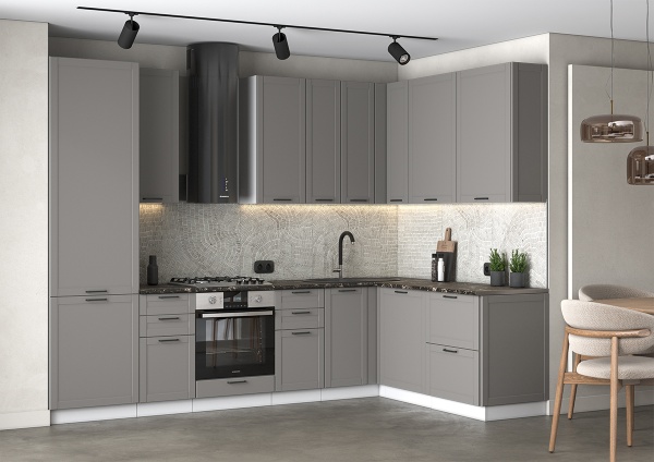 Модульная кухня Диада Лофт кварц / Лофт крем