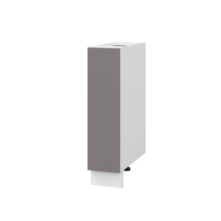 Шкаф шижний ШНБ 200 Корпус: ЛДСП белый 16мм; фасад: фрезеровка Оливия, МДФ моно брауни 16 мм