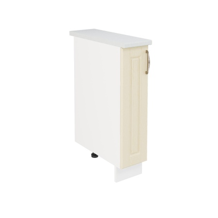 Шкаф шижний ШНБ 200 Корпус: ЛДСП белый 16мм; фасад: фрезеровка Лондон, МДФ дуб крем 16мм