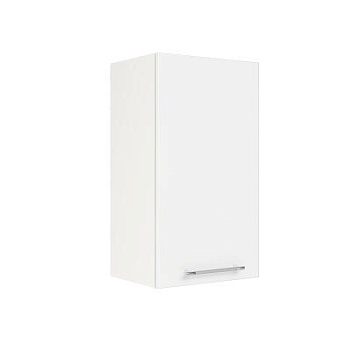 Шкаф верхний ШВ 400 Корпус: ЛДСП белый 16мм; фасад: фрезеровка Олива, МДФ глянец белый 16 мм Шкаф верхний ШВ 400 Корпус: ЛДСП белый 16мм; фасад: фрезеровка Олива, МДФ глянец белый 16 мм