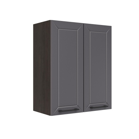 Шкаф верхний ШВ 600 Корпус: ЛДСП венге 16мм; фасад: фрезеровка Кельн, МДФ софт смок 16мм