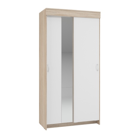 шкаф-купе Бассо 1,0м дуб сонома/белый