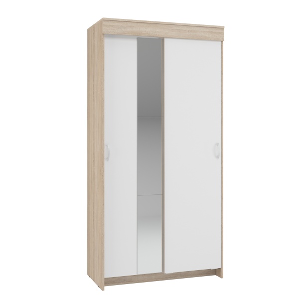 шкаф-купе Бассо 1,0м дуб сонома/белый шкаф-купе Бассо 1,0м дуб сонома/белый