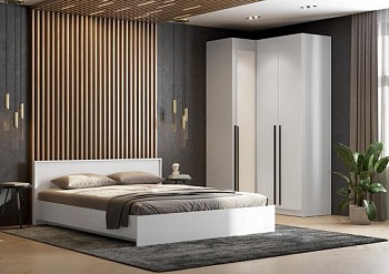 Модульная спальня Берген Белое дерево