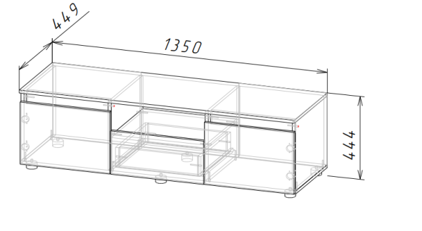 ТV-7 Тумба Дуб сонома светлый / Дуб сонома светлый