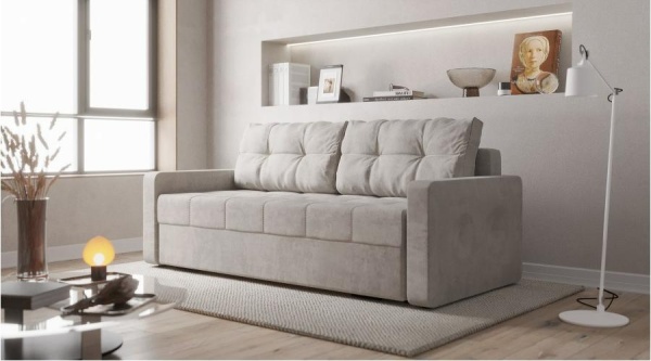 Диван Триумф бежевый ВЕЛЮР