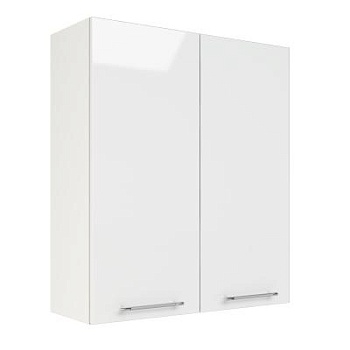 Шкаф верхний (премьер) ШВ 800Н Корпус: ЛДСП белый 16мм; фасад: фрезеровка Олива, МДФ глянец белый 16мм