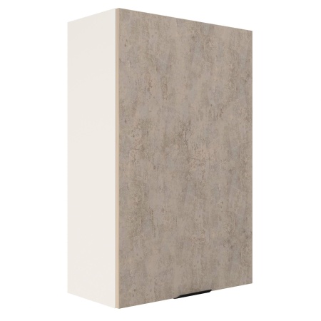 Шкаф верхний (премьер) ШВ 600Н-1 Корпус: ЛДСП белый 16мм; фасад: фрезеровка Норд, МДФ камень беж 16 мм