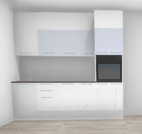 Кухня Олива Глянец белый  2,4 м (11705)