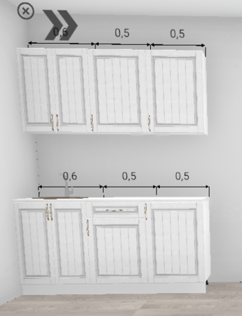 Кухня Лондон Дуб белый 1,6 м (3142)