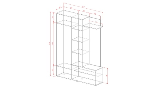 Прихожая Луиза Дуб Сонома / Белый