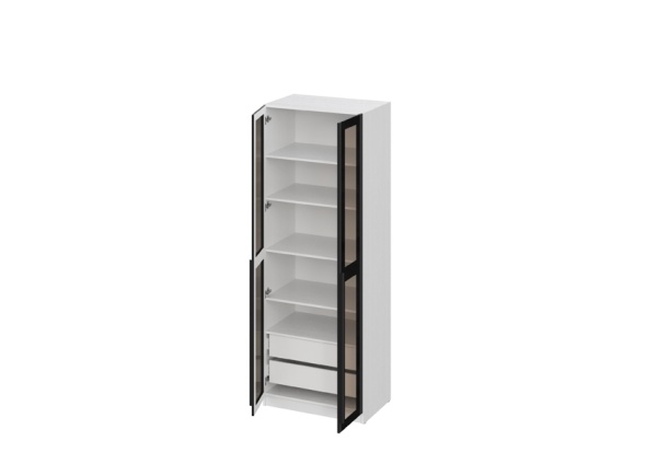 мс Берген ШКС-800 белое дерево/софт черный