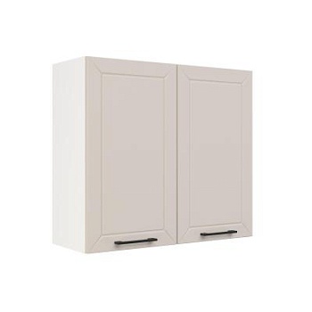 Шкаф верхний ШВ 800 Корпус: ЛДСП белый 16мм; фасад: фрезеровка Кельн, МДФ софт айвори 16 мм Шкаф верхний ШВ 800 Корпус: ЛДСП белый 16мм; фасад: фрезеровка Кельн, МДФ софт айвори 16 мм