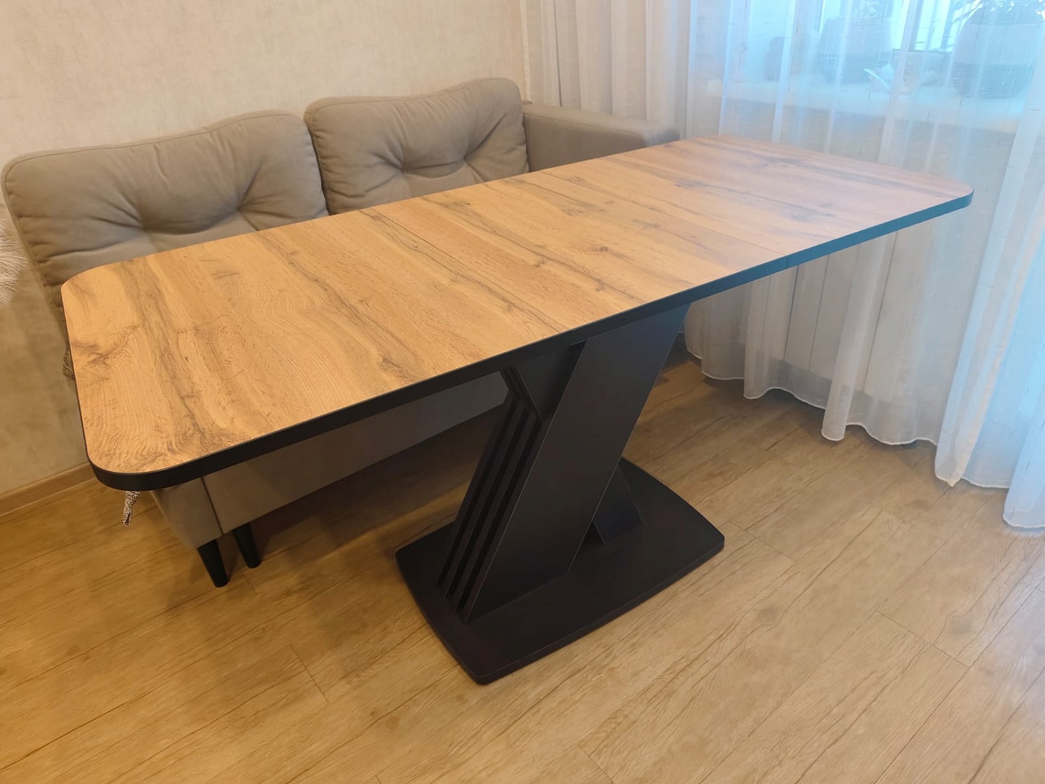 Стол Неаполь раздвижной В1, пластик (1100*700*400) Дуб Вотан / Бодега т/ бодега т/ бодега т