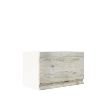 Шкаф верхний горизонтальный ШВГ 600 Корпус: ЛДСП белый 16мм; фасад: фрезеровка Бруклин, МДФ клен скандинавский 16 мм Шкаф верхний горизонтальный ШВГ 600 Корпус: ЛДСП белый 16мм; фасад: фрезеровка Бруклин, МДФ клен скандинавский 16 мм