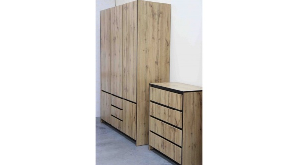 Бостон Шкаф 3-х створчатый Дуб вотан