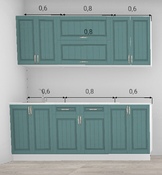 Кухня Барселона Морское дерево 2,0 м (11482)