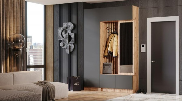 Прихожая Бавария Дуб вотан / Графит