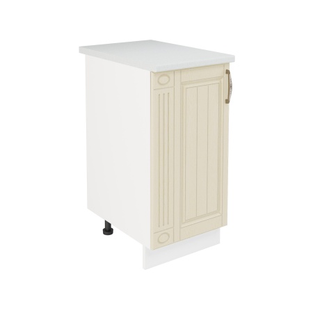 Шкаф нижний декор Лондон ШНД 400 Белый/дуб крем