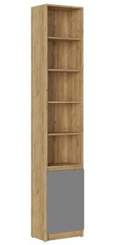 БОСТОН Стеллаж СЖ-001 ЛДСП (Комплект) Корпус - Дуб Крафт золотой  Фасад ЛДСП - Серый Шифер