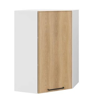 Шкаф верхний угловой (премьер)  ШВУ 600Н Либерти орех светлый (МДФ 16мм МС София) Шкаф верхний угловой (премьер)  ШВУ 600Н Либерти орех светлый (МДФ 16мм МС София)