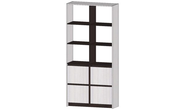 Бостон Стеллаж большой Анкор светлый / Венге