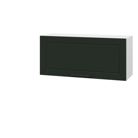 Шкаф верхний горизонтальный ШВГ 800 Корпус: ЛДСП белый 16мм; фасад: фрезеровка Кельн, МДФ софт пихтовый зеленый 16 мм Шкаф верхний горизонтальный ШВГ 800 Корпус: ЛДСП белый 16мм; фасад: фрезеровка Кельн, МДФ софт пихтовый зеленый 16 мм