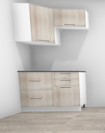 Кухня Олива Дуб сонома 1,1 м низ / угол верх (5901)