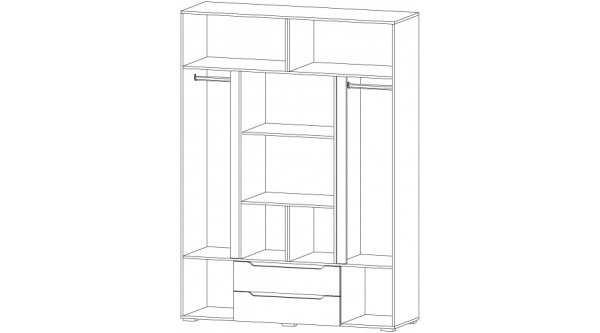 Британа Шкаф 4 ств. 2 ящика Кашемир