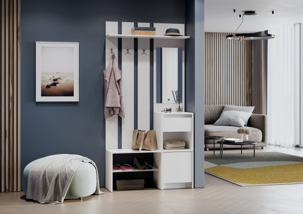 мс Айден ВШ06-1000 белый ЛДСП/белый ЛДСП